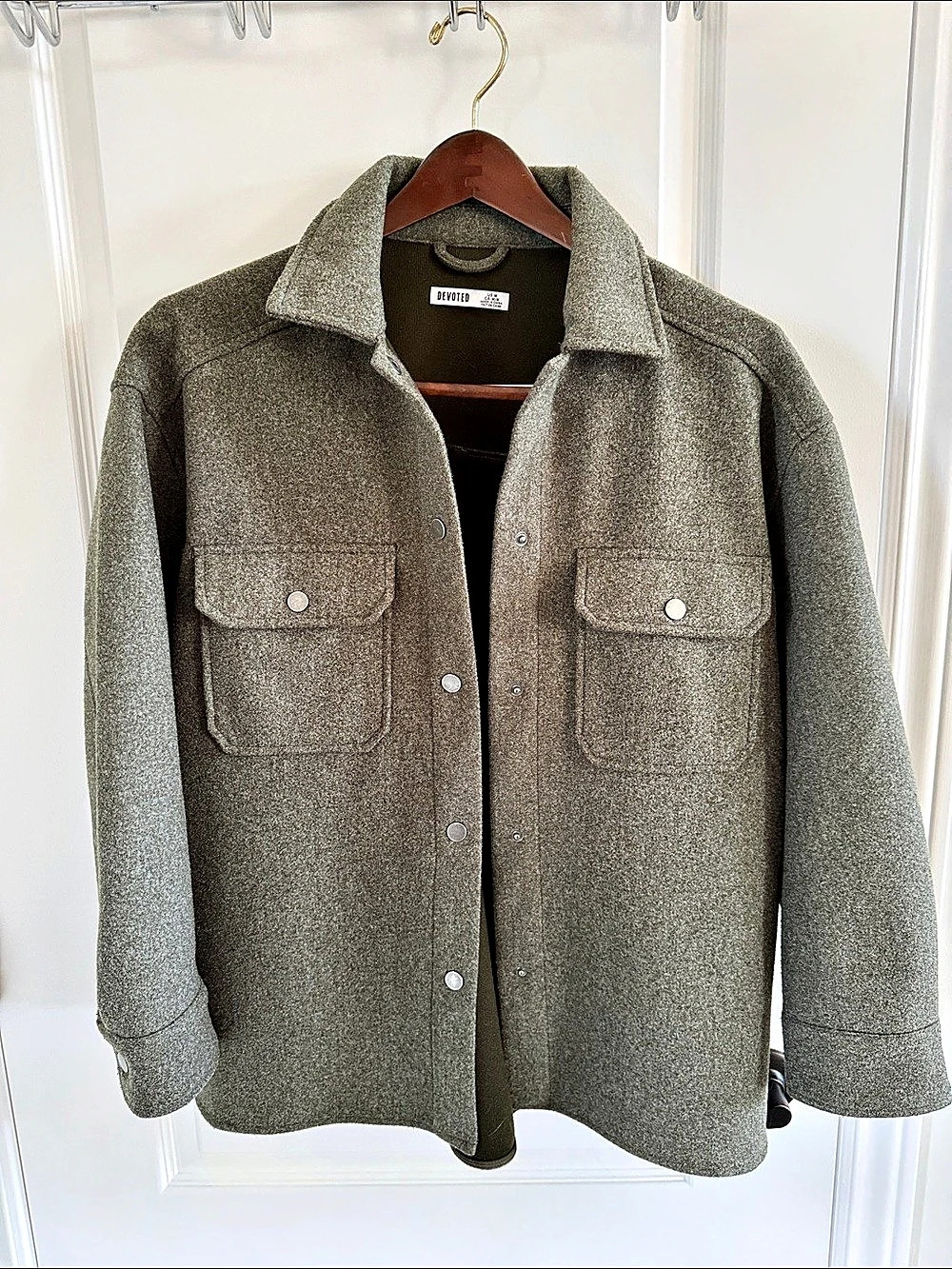 DEVOTED Gray Utility Jacket Size Medium Like New